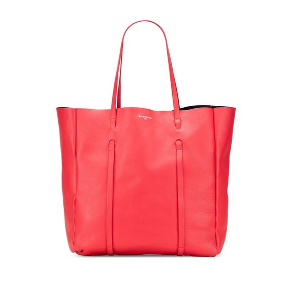 Balenciaga Everyday Tote Bag One-Shoulder 475201 Red Leather Women's BALENCIAGA - Picture 1 of 11